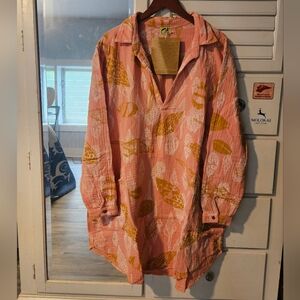 KEALOPIKO 'AHUKAI - SIZE XL - PUPU PRINT - CORAL COLOR